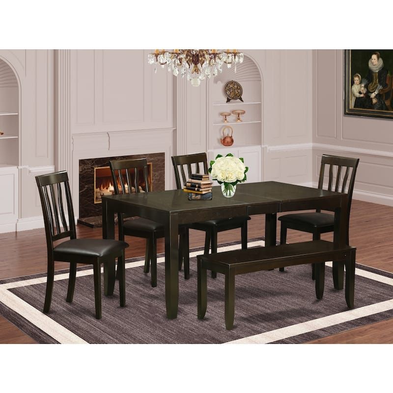 Victorian Dining Set - Table with Leaf & Chairs - Elegant Kitchen Set