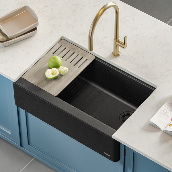 KRAUS Bellucci Workstation Quartz Composite 33-inch Kitchen Sink. Opens flyout.