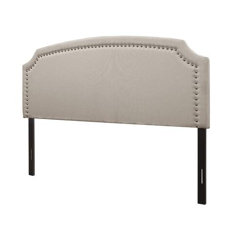 Cora Upholstered Clipped-corner Headboard w/ Nailhead Trim