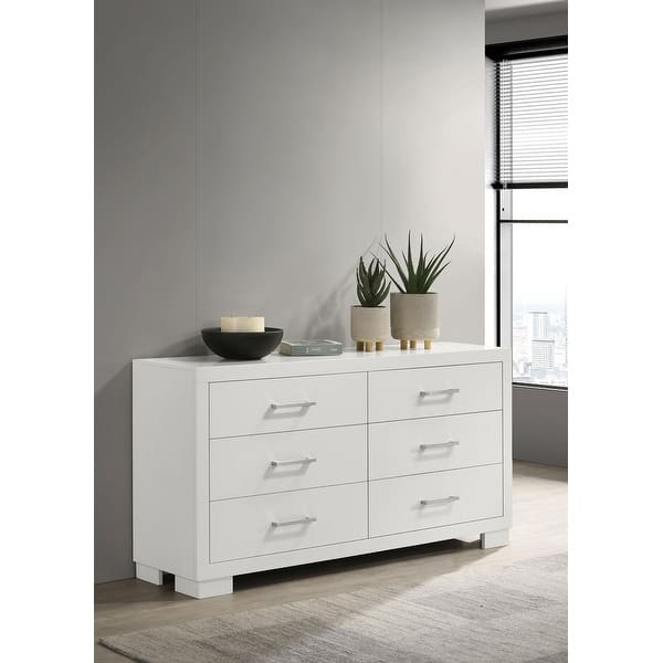 cream dresser 6 drawer Collins 56" Cream 6-Drawer Dresser