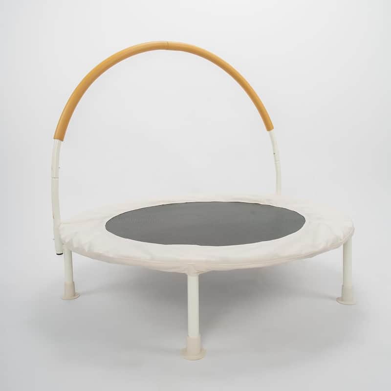 36 Inch Kids Bouncer Trampoline with Handlebar - Indoor Outdoor Toddler Mini Trampoline for Active Play