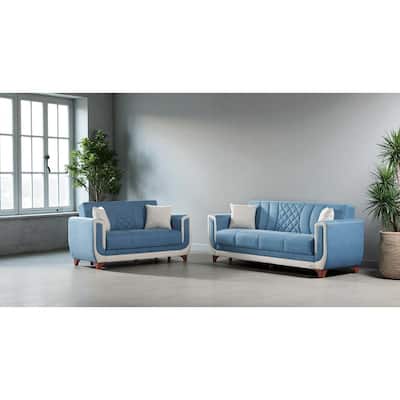 Elvira 2 Pieces Living Room Sets 1 Sofa 1 Loveseat