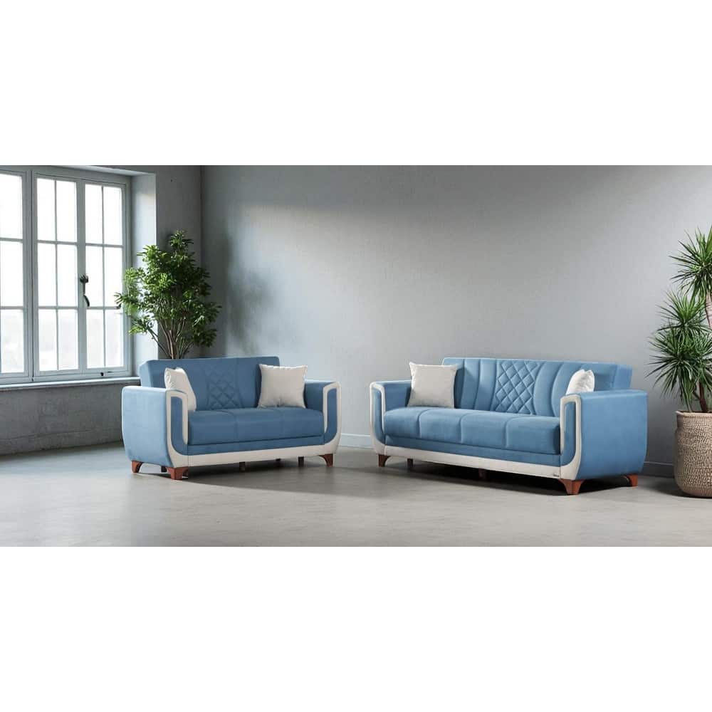 Elvira 2 Pieces Living Room Sets 1 Sofa 1 Loveseat