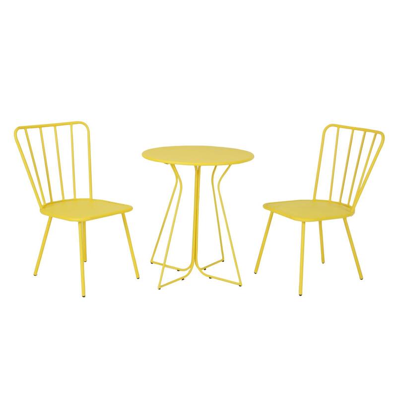 The Novogratz Poolside Collection Heidi 3 Piece Outdoor Bistro Set 3 Piece