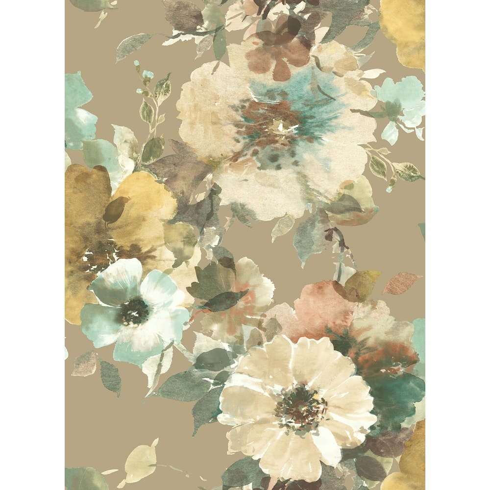 Seabrook Designs Cyprus Floral Unpasted Wallpaper