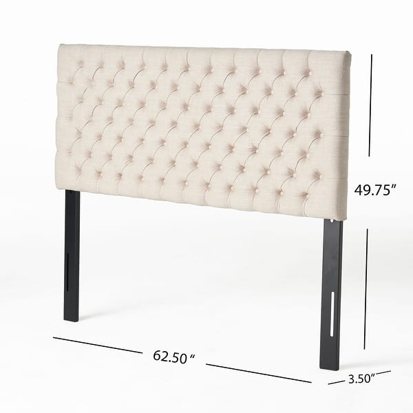 dimension image slide 1 of 6, Jezebel Adjustable Full/Queen Tufted Headboard by Christopher Knight Home