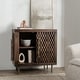 preview thumbnail 4 of 10, Classic Home Norwood 2-Door Mango Wood Cabinet in Dark Brown