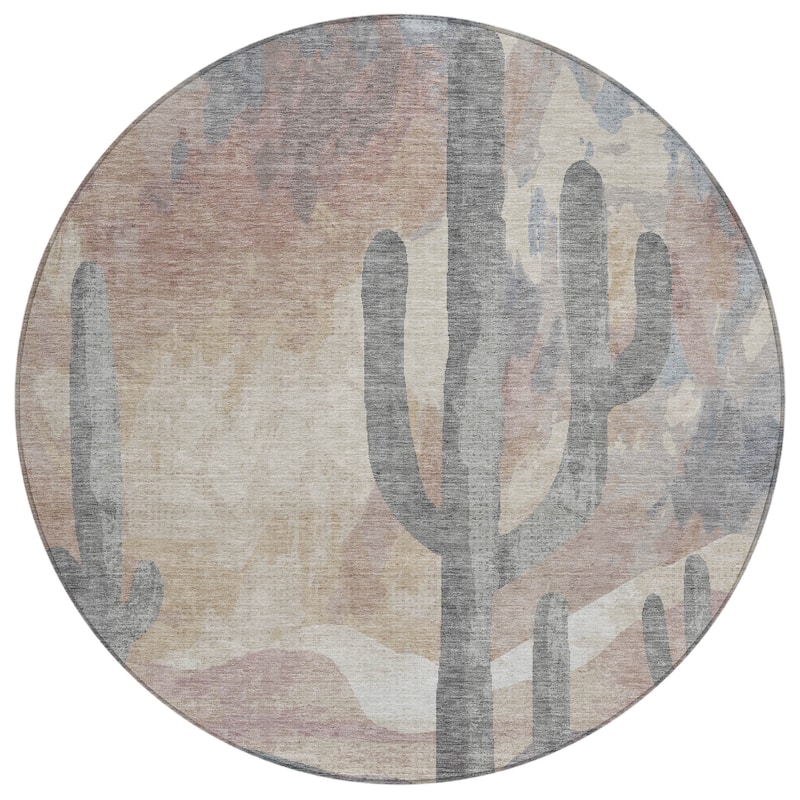 Machine Washable Indoor/ Outdoor Desert Inspiration Chantille Rug