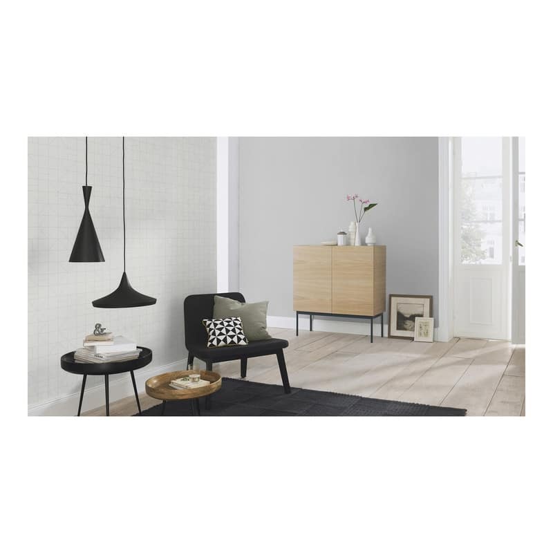 Rasch Teague Silver Geometric Wallpaper - 20.5 x 396 x 0.025