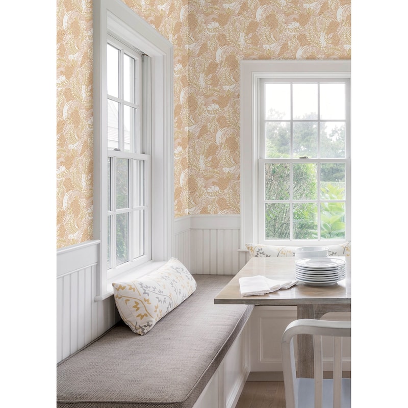 NuWallpaper Botanical Terracotta Gato Garden Novelty Peel & Stick Wallpaper