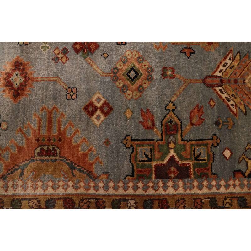 ECARPETGALLERY Hand-knotted Jules Sultane Light Denim Blue Wool Rug - 5'10 x 8'9