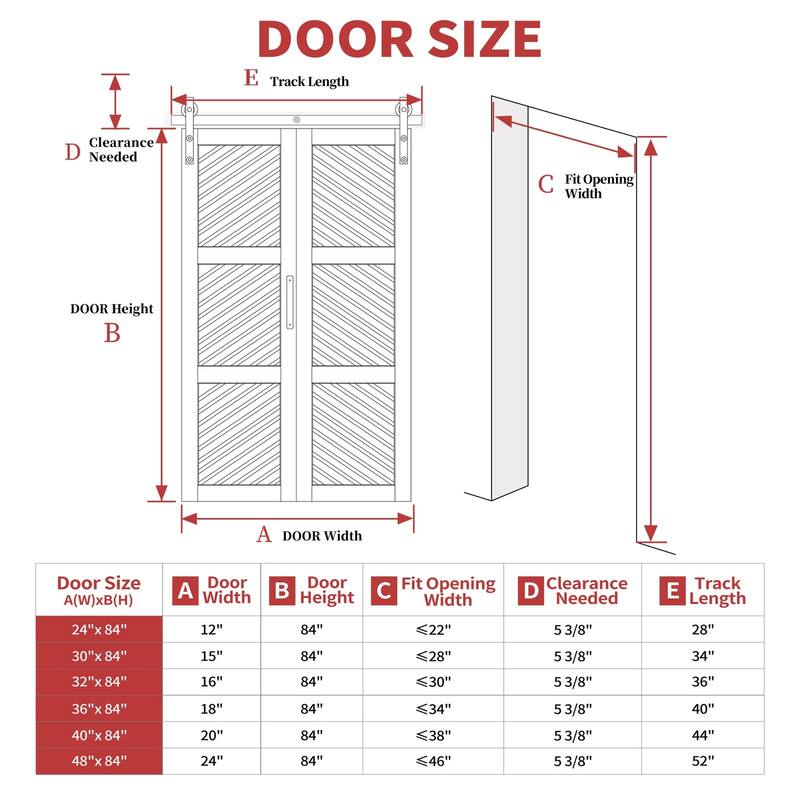 84''H Double Bi Fold 3 Lite Glass Door Primed Finish With Primed Finish Barn Door