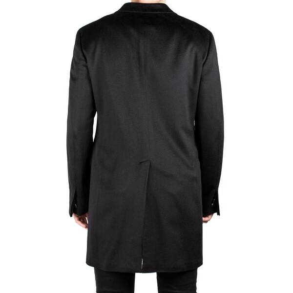 Shop Prada Men S Camel Hair Viscose Trench Coat Jacket Black 50