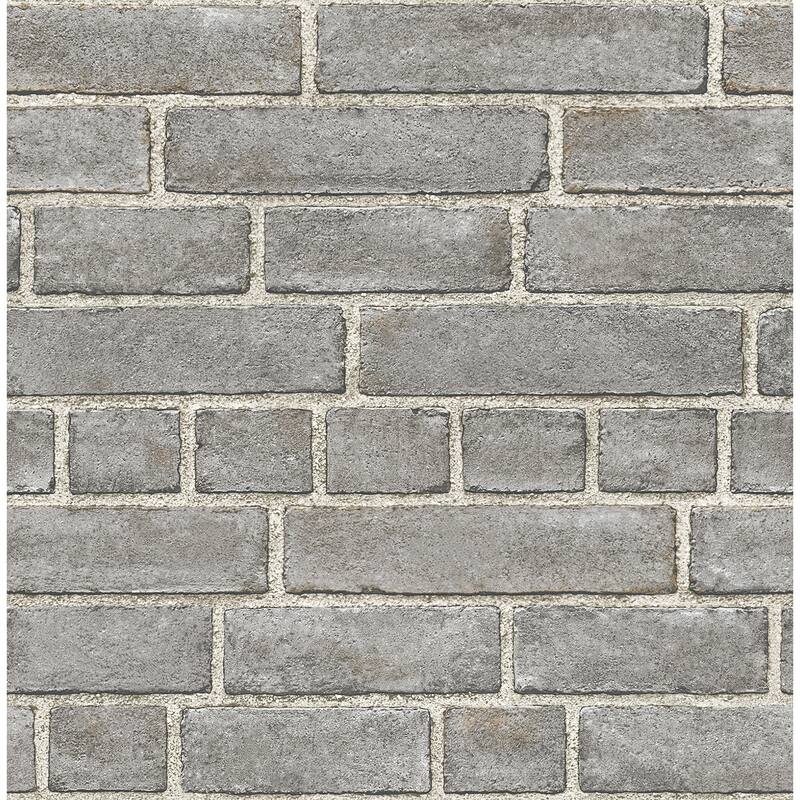 A-Street Prints Façade Grey Brick Wallpaper