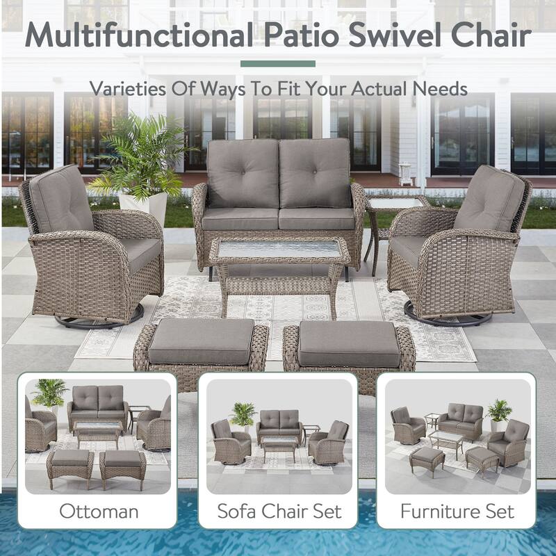 Outdoor Glider Bench Patio Loveseat for Balcony