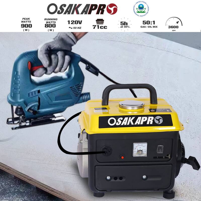 Portable Generator, 71cc 2-stroke Gasoline Generator