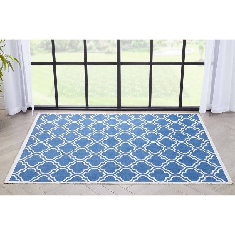 Well Woven Apollo Lattice Moroccan Machine Washable Area Rug