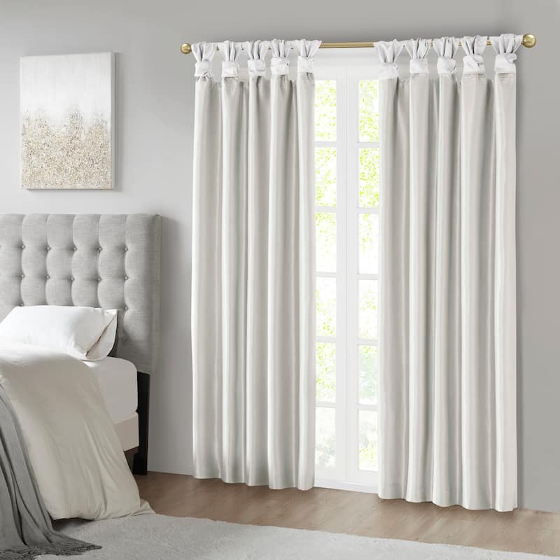 Madison Park Natalie Twist Tab Total Blackout Window Curtain Panel