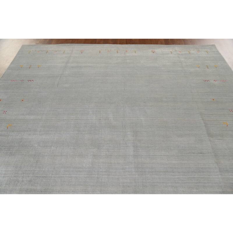 Indian Gabbeh Area Rug Handmade Wool Carpet - 8'1"x 9'9"