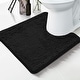 preview thumbnail 71 of 134, Deconovo Chenille Bath Rugs - Thick Plush Microfiber, Non-Slip Washable Bathroom Mats 20x24 Inch Contour Rug - Black