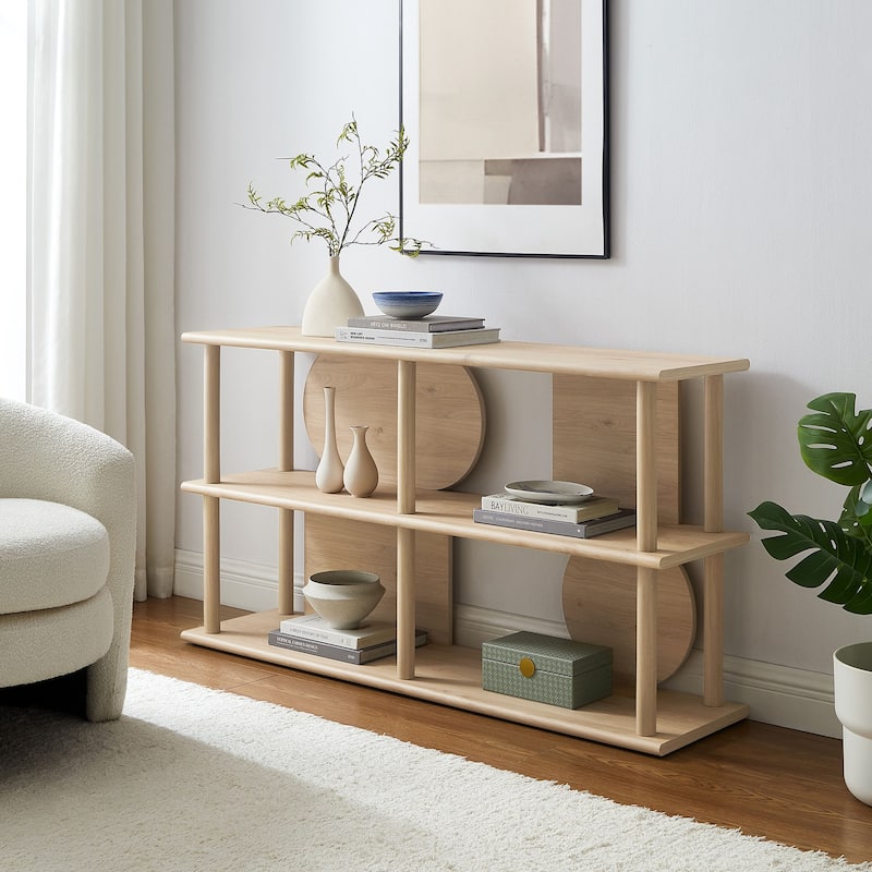 Zadie 55 Inch Console Table - Light Oak