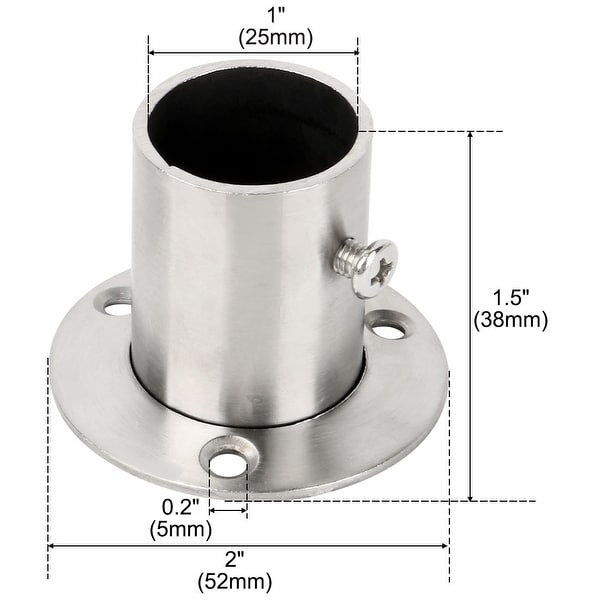 1.5 inch closet clearance rod bracket