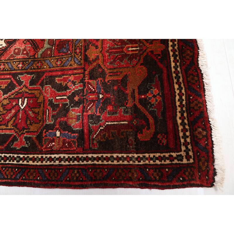 ECARPETGALLERY Hand-knotted Sarabi Dark Red Wool Rug - 6'8 x 9'6