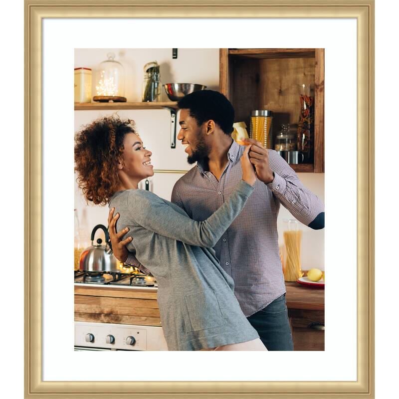 Florence Gold Framed Picture Frame, Photo Frame - 20x24 Matted White 16x20 - Florence Gold