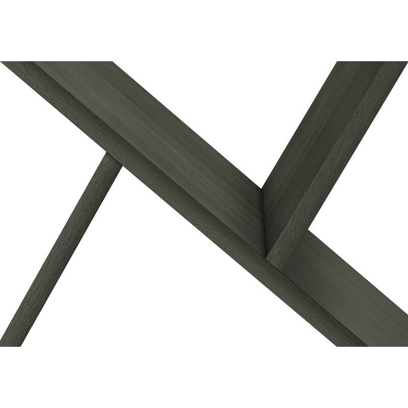 Accent Table, Side, End, Nightstand, Narrow, Small, Bedroom, Living Room, Lamp, Dark Green Veneer, Contemporary