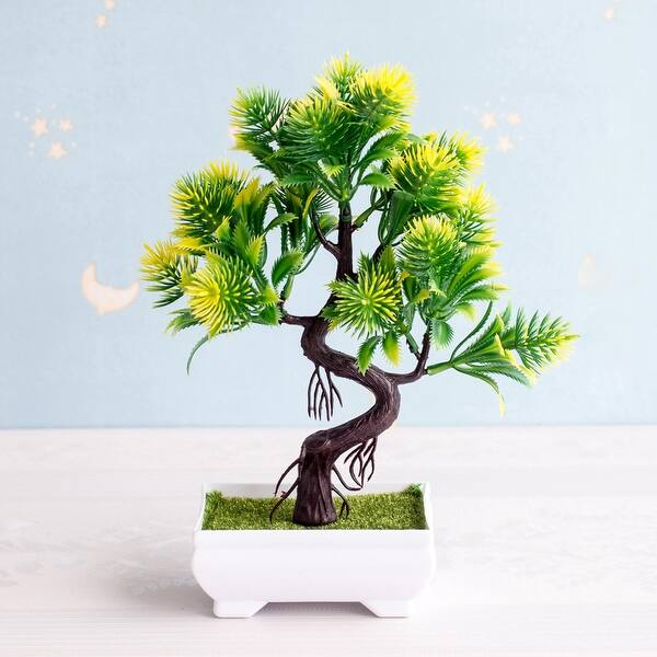 Artificial Bonsai Vivid Easy Care Colorfast Decorative Fake Pine Tree