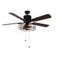 preview thumbnail 3 of 4, Oaks Aura Modern Industrial 5-Light Reversible Ceiling Fan with Light, Remote and Pull Chain included Ceiling Fan