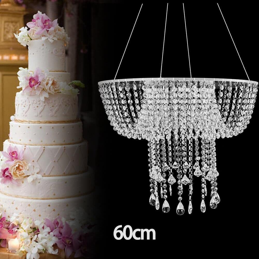 Garland Suspended Cake Rack Romantic Wedding Hanging Cake Stand 60cm