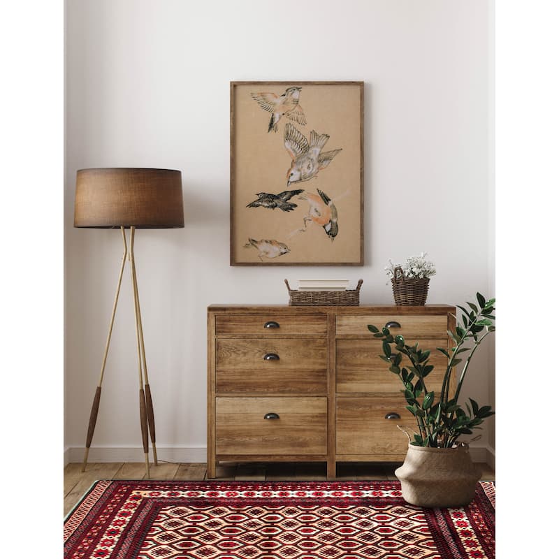 Teimani Cream, Red Rug 3'6" x 5'8" - 3'6 x 5'8