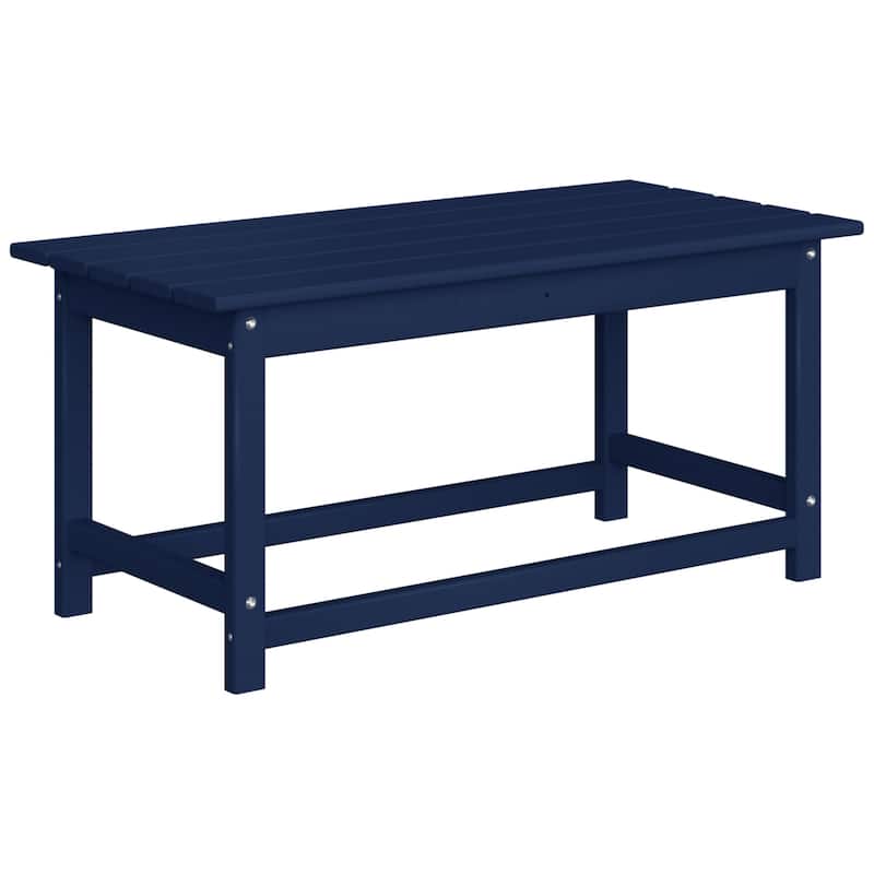 Laguna Hdpe All Weather Outdoor Patio Rectangular Coffee Table