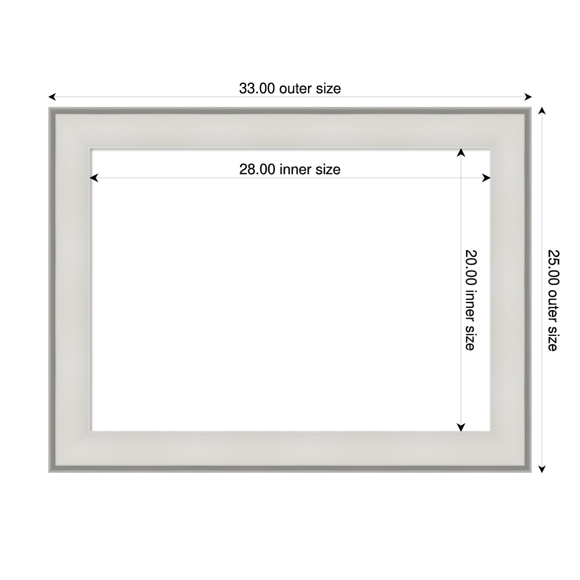 Amanti Art Imperial Silver Framed Dry Erase Magnetic Board
