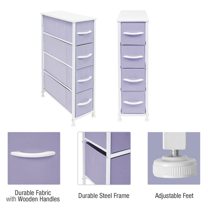 Narrow Dresser with 4 Drawers