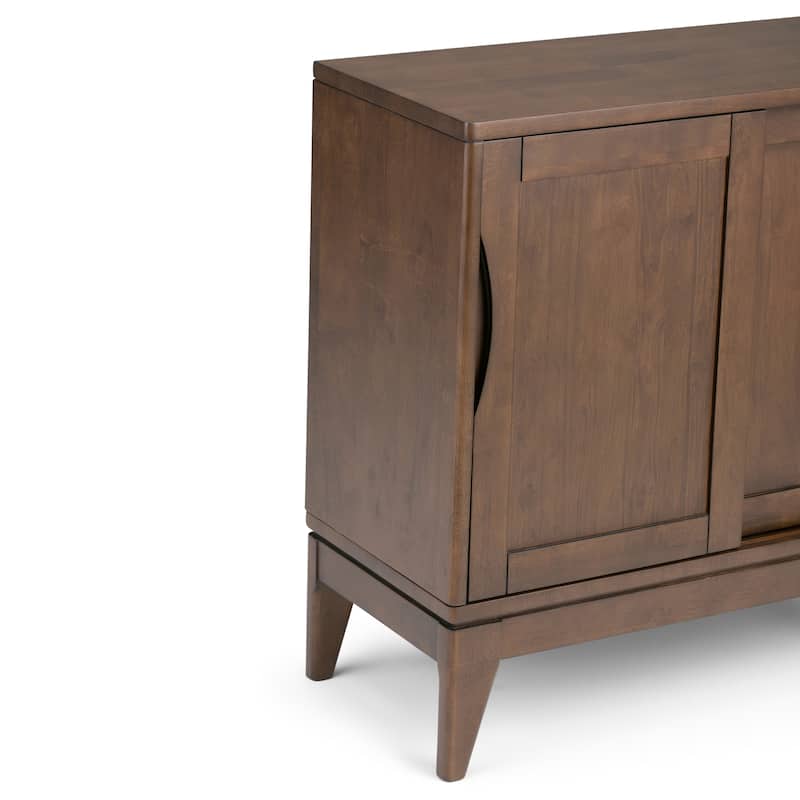 WYNDENHALL Pearson SOLID HARDWOOD 30 inch Wide Mid Century Modern Low Storage Cabinet - 30"w x 14"d x 31"h
