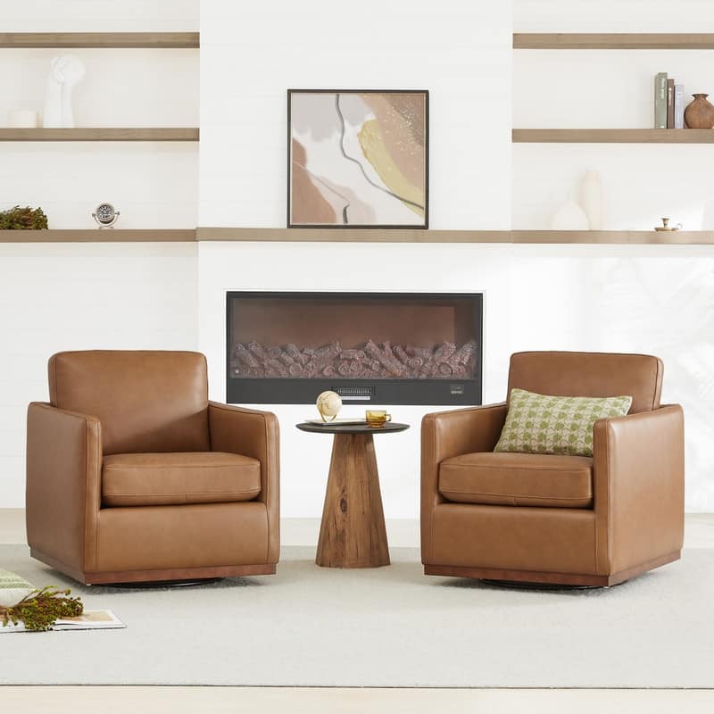 Spruce & Spring Shane Modern Swivel Accent Arm Chair