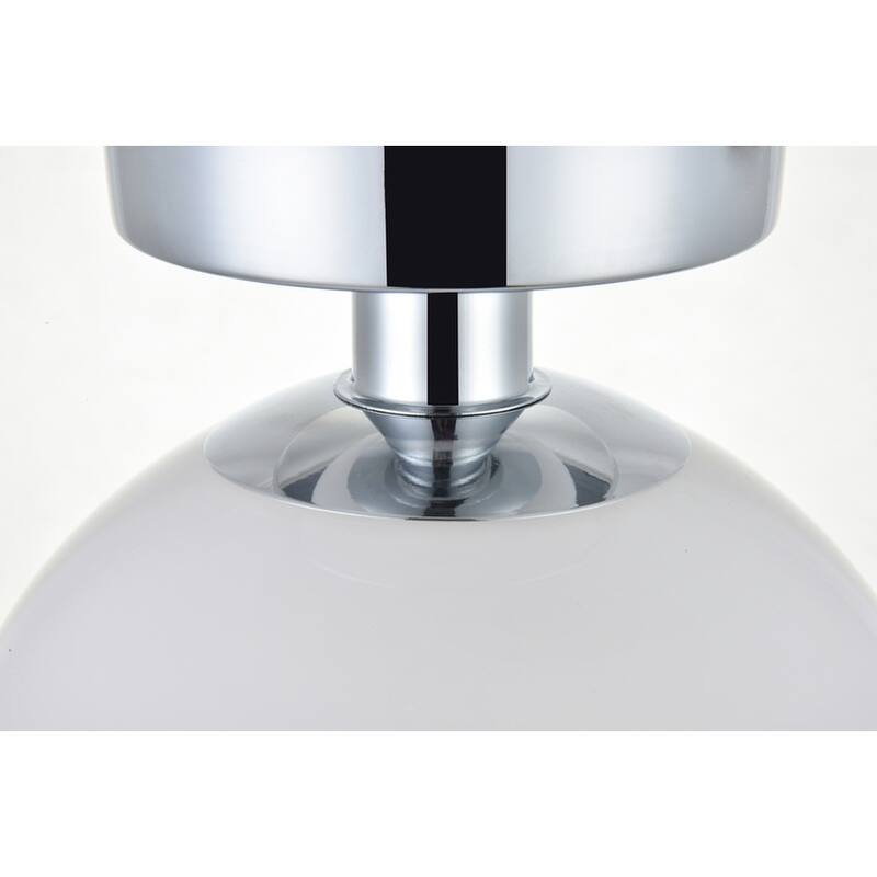 1-Light Flush Mount with 8 inch Frosted White Glass