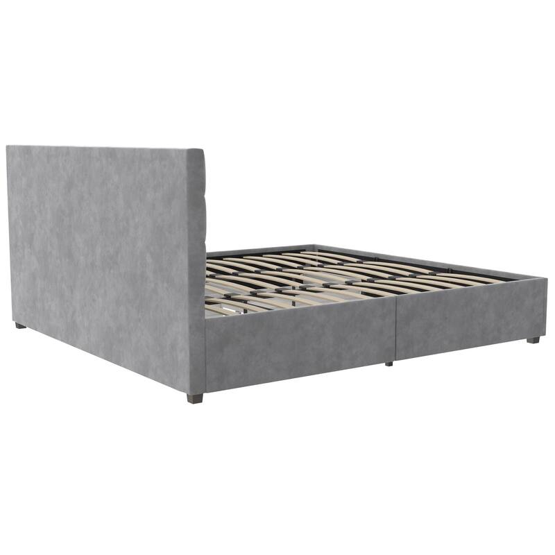 CosmoLiving Serena Upholstered Bed with Drawers