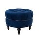 preview thumbnail 15 of 24, Dawn Tufted Round Ottoman by Jennifer Taylor Home