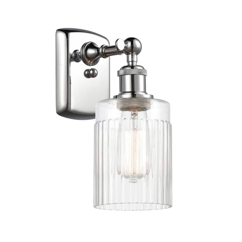 Innovations Lighting Hadley 9" Tall Bathroom Sconce - Polished Chrome / Clear