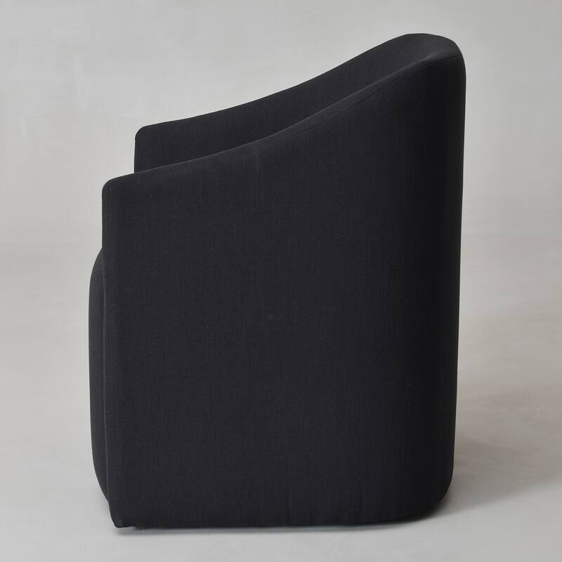 KINWELL 25" Performance Fabric Upholstered Rolling Dining Armchair