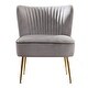 preview thumbnail 66 of 85, Heaven Contemporary Velvet Upholstered Accent Chair Gray
