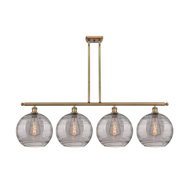 Innovations Lighting 516-4I 14 50 Athens Deco Swirl Chandelier Athens - Brushed Brass