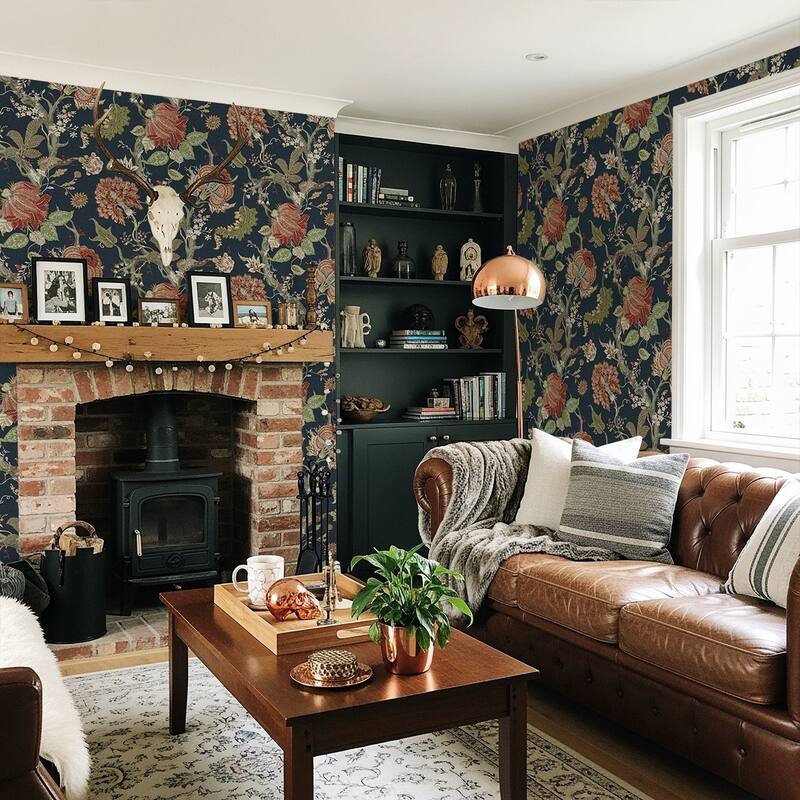 Harry & Grace Jacobean Trail Premium Matte Non-Woven Peel and Stick Wallpaper