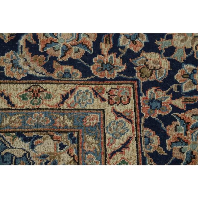 Orange Najafabad Vintage Persian Area Rug Hand-Knotted Wool Carpet - 9'7" x 13'3"