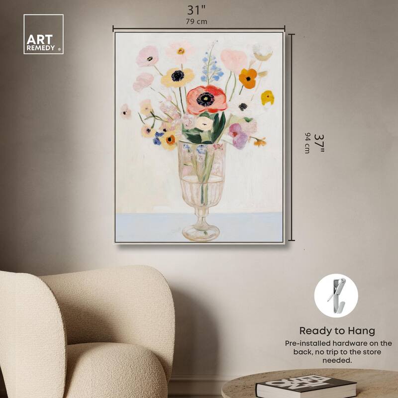 Gentle Bouquet Canvas by Art Remedy