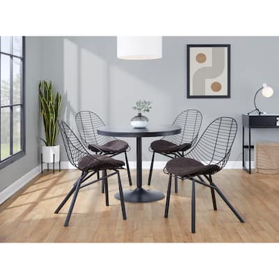 Copper Grove Beloslav Wired Chairs with Removable Faux Leather Cushions (Set of 2)