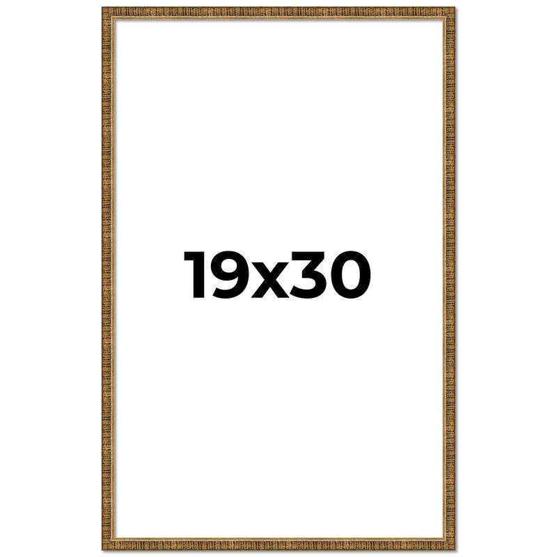 19x30 Frame Gold Kingsley Distressed Solid Wood Picture Frame Width